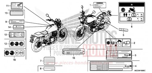 CAUTION LABEL CB1100NAH de 2017